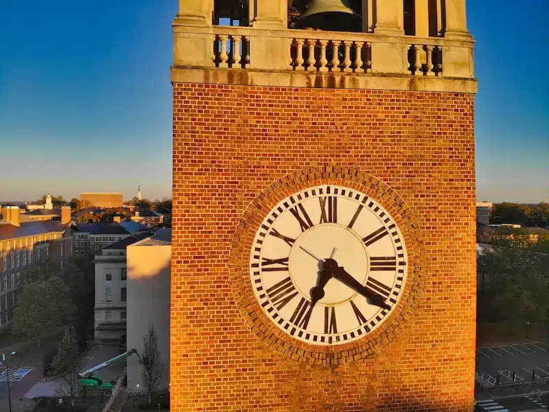 clock of the UNC tower