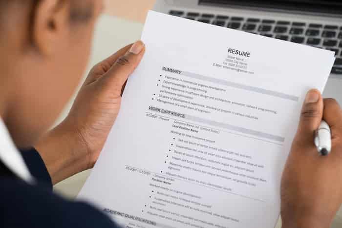 Applicant crafting a resume tailored for Master of Public Policy program applications.