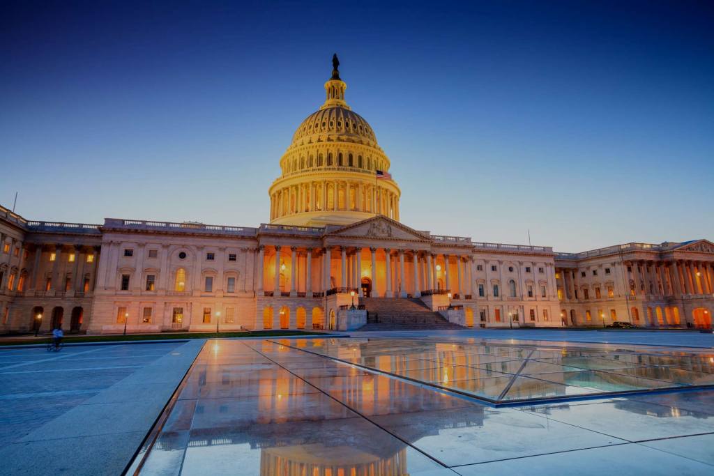 Capitol Building at Sunset Near Johns Hopkins SAIS, Washington DC