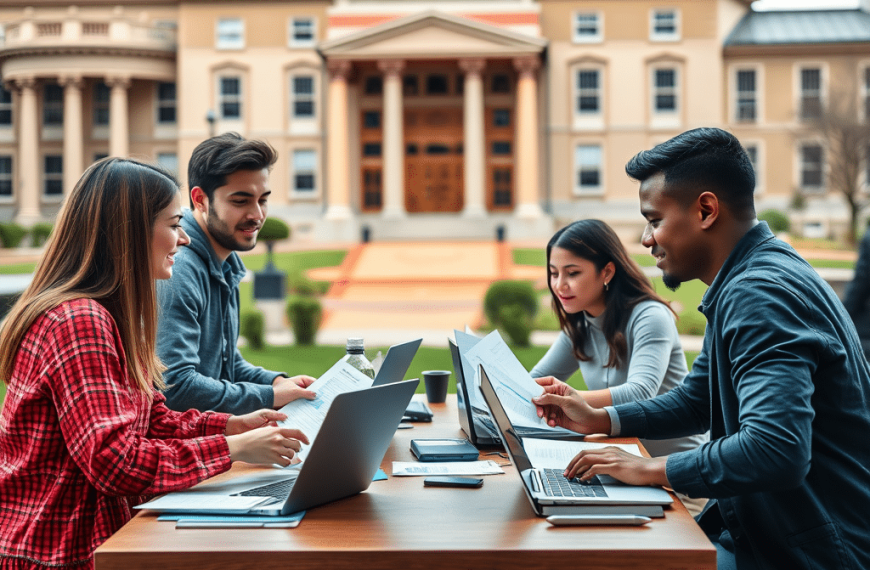 A group of graduate students collaborating on economic data and graphs in a classroom setting for best master’s in economics programs This image captures the collaborative, research-focused atmosphere of top-tier economics master’s programs—perfect for drawing readers in. Let me know if you’d like a version with data visuals or industry settings!