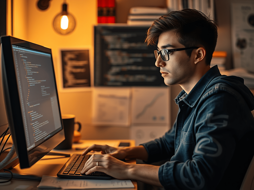 student writing a computer science statement of purpose example on a laptop while preparing a graduate school application