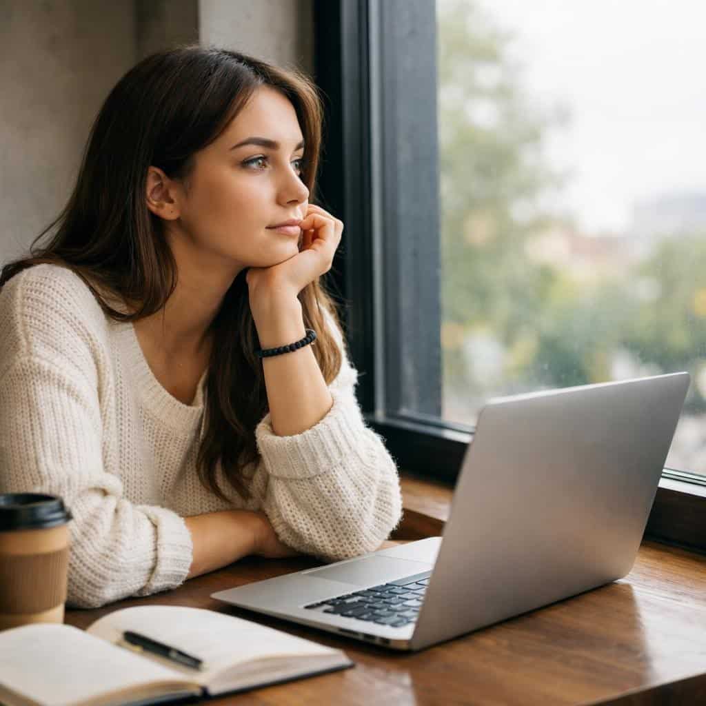 student thinking about whether an MPP is worth it while reviewing notes and career options
