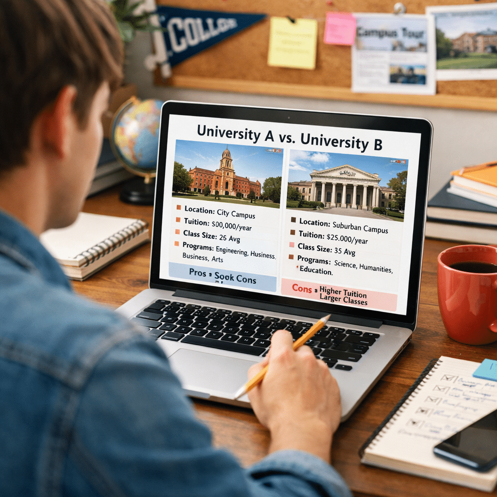 student researching mpp acceptance rates and comparing public policy graduate programs on laptop