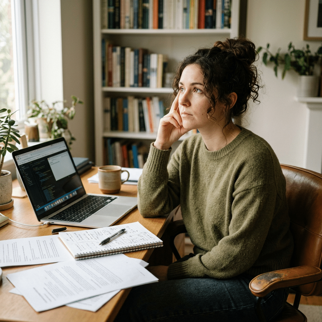 Student thinking about whether an MPH degree is worth it and evaluating career options